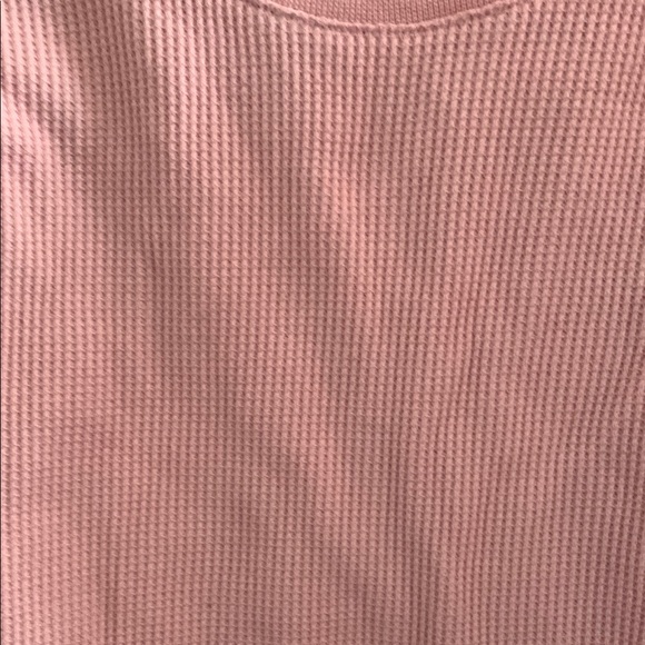 Gap Teen Stylish Pink Ribbed Waffle Knit Top - Picture 2 of 5